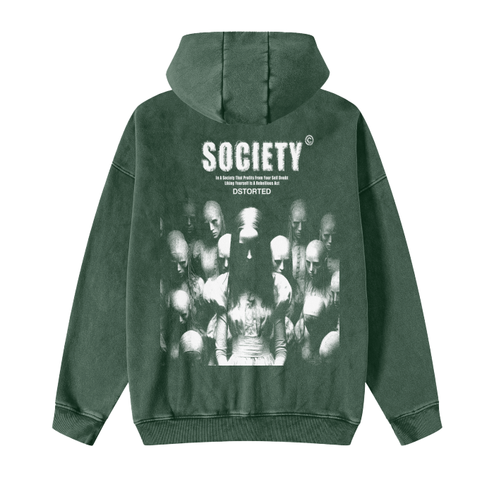 Dstorted Society Zip Fleece Hoodie Jacket