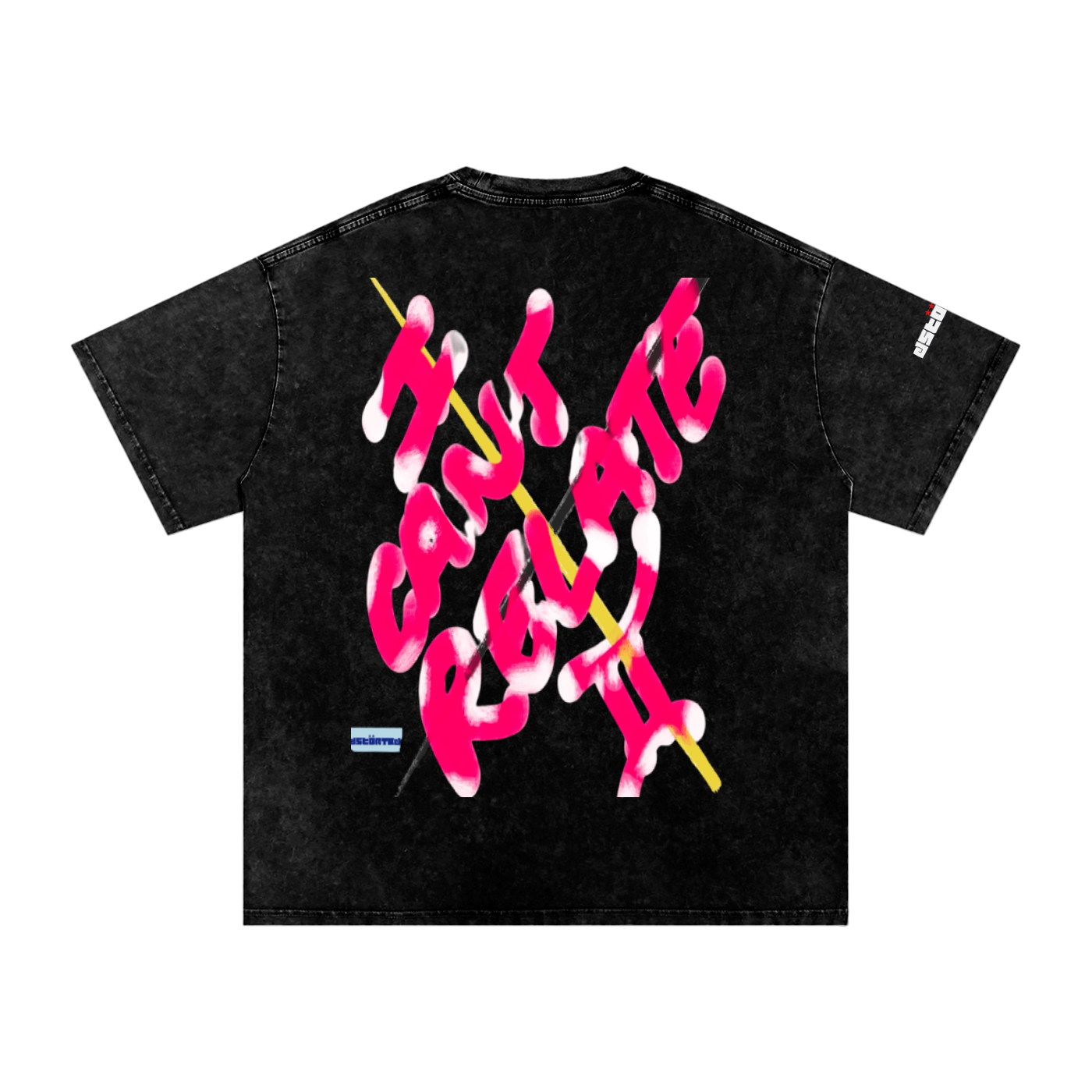 DSTORTED X I CANT RELATE SNOW WASHED TEE