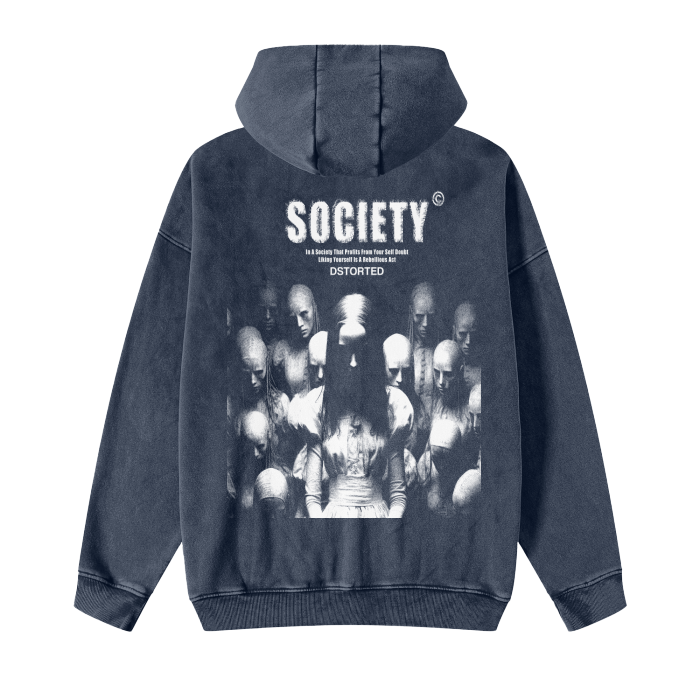 Dstorted Society Zip Fleece Hoodie Jacket