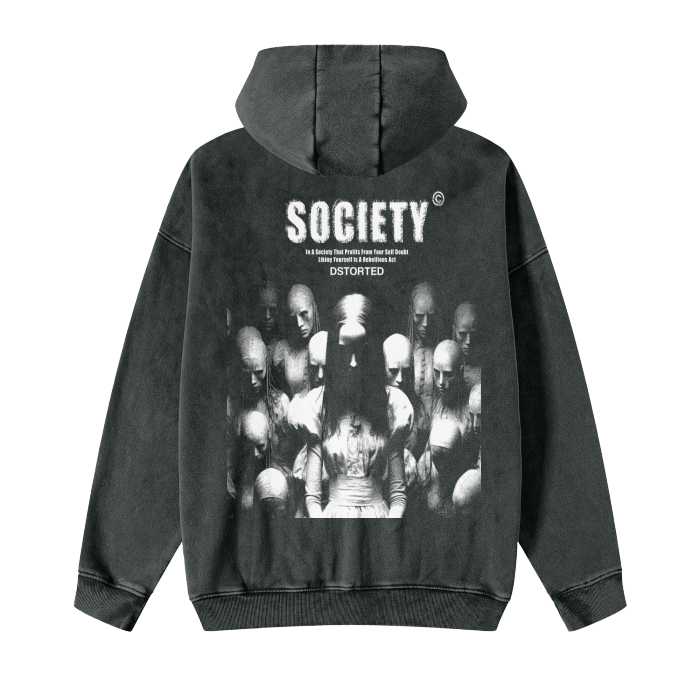 Dstorted Society Zip Fleece Hoodie Jacket