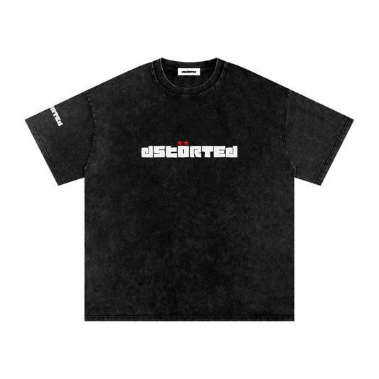 DSTORTED X I CANT RELATE SNOW WASHED TEE