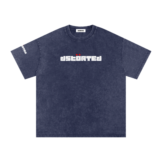 Snow Washed Oversized Cotton T-Shirt