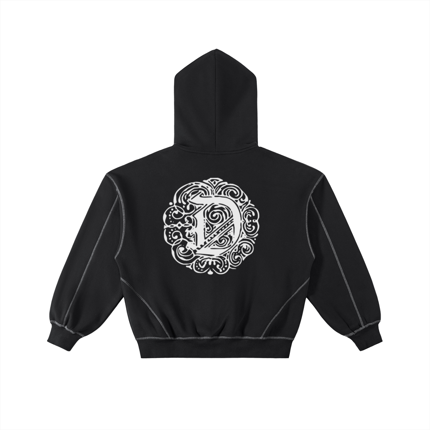 BOXXY DSTORTED  ZIP-UP-BLACK