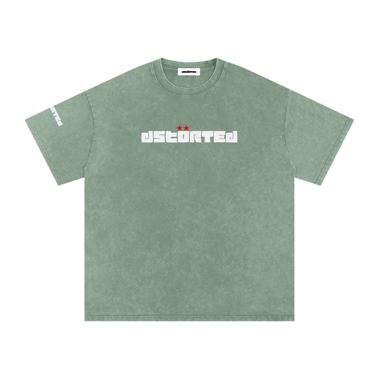 Snow Washed Oversized Cotton T-Shirt