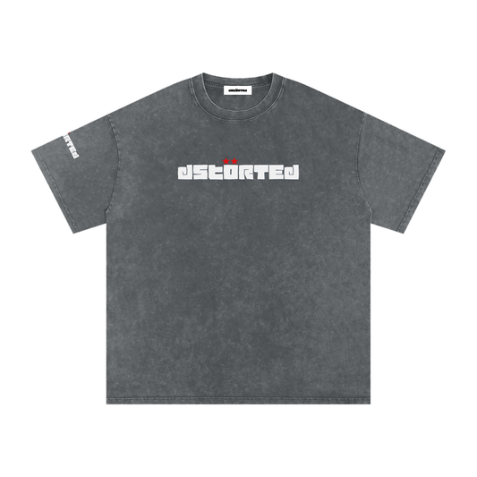 Snow Washed Oversized Cotton T-Shirt