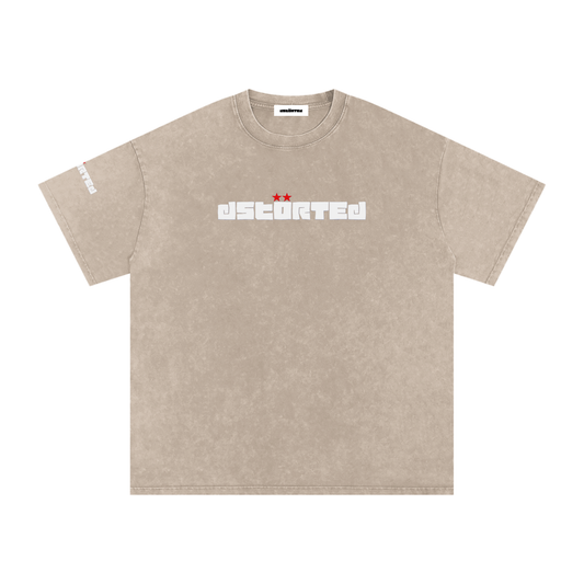 Snow Washed Oversized Cotton T-Shirt