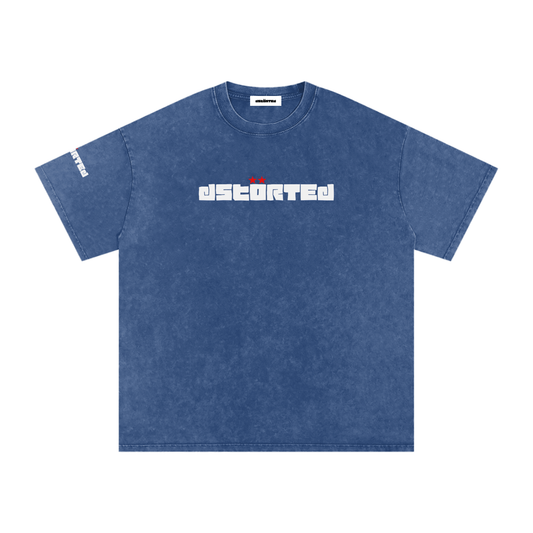 Snow Washed Oversized Cotton T-Shirt